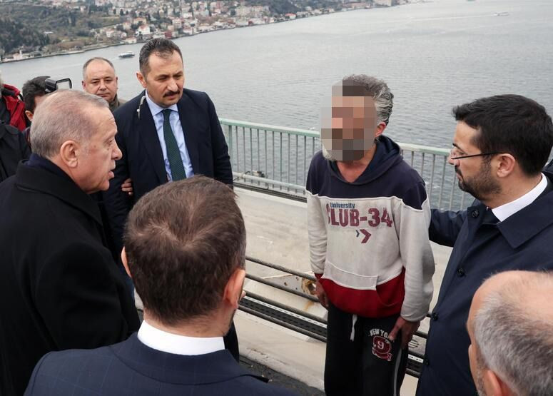 Köprüde intihar etmek isteyen vatandaşı Erdoğan ikna etti - Resim: 3