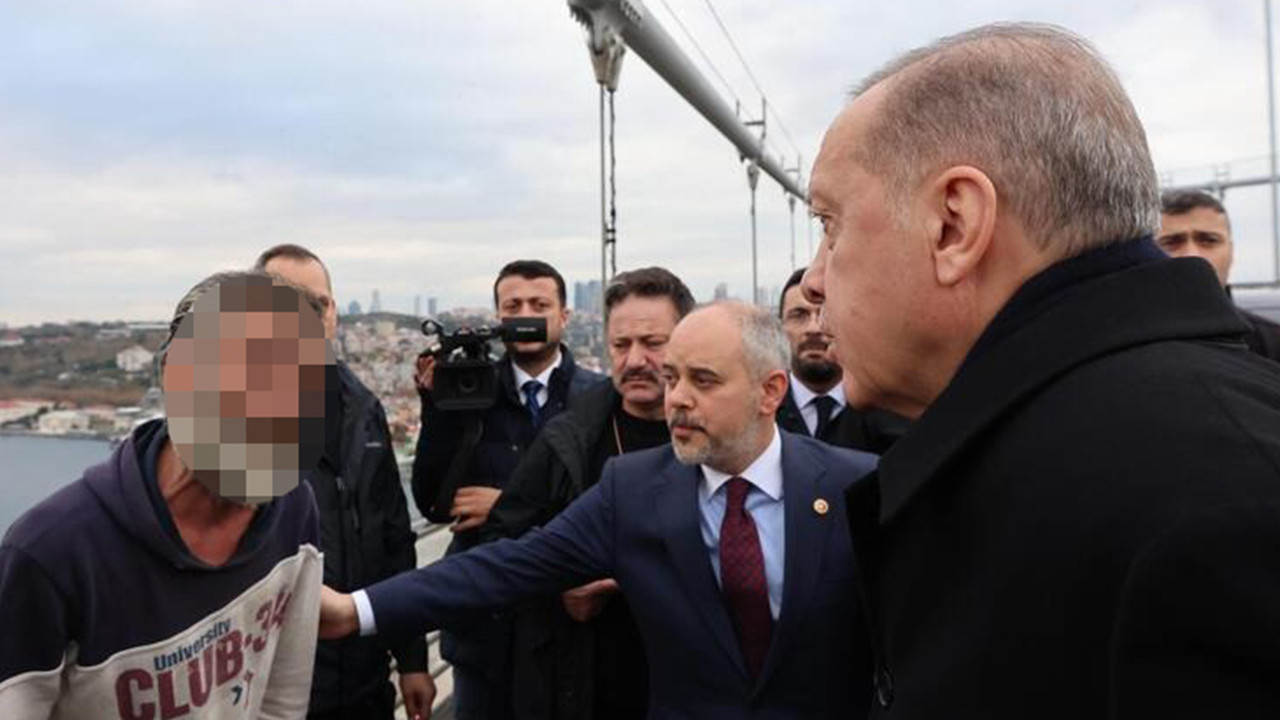 Köprüde intihar etmek isteyen vatandaşı Erdoğan ikna etti