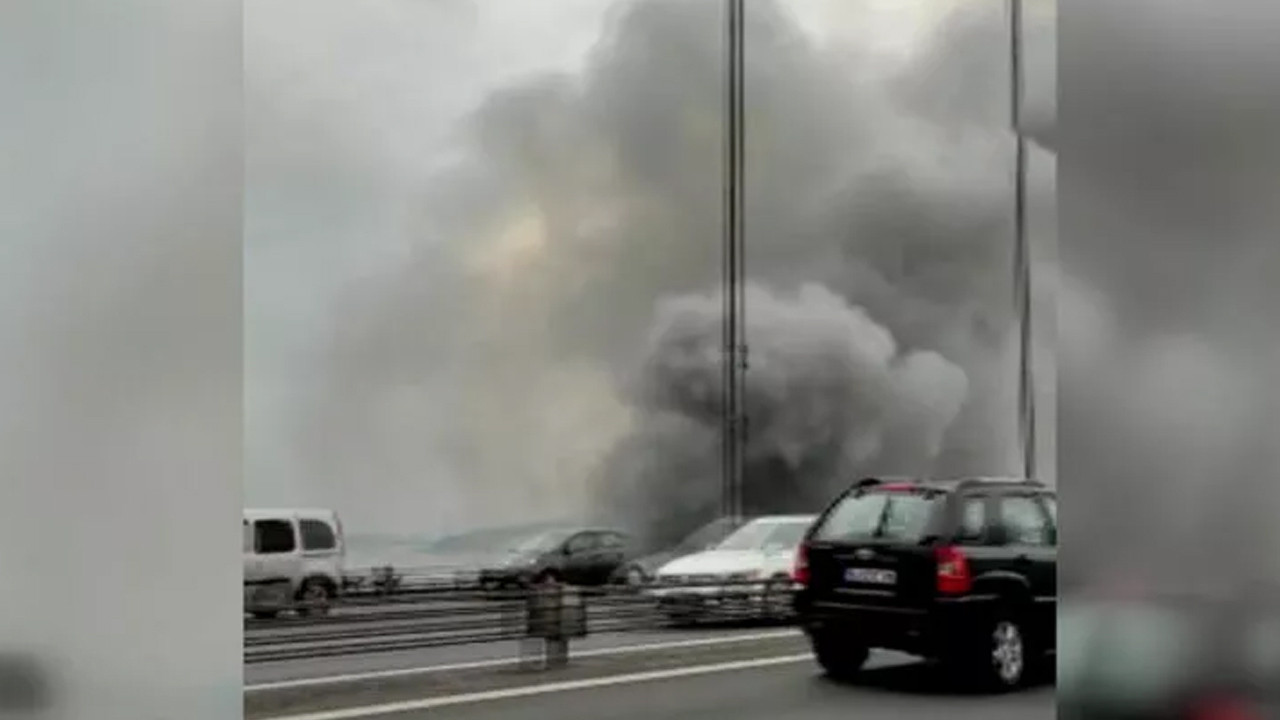 İstanbul'da korkutan yangın! Boğaz Köprüsü'nde göz gözü görmüyor