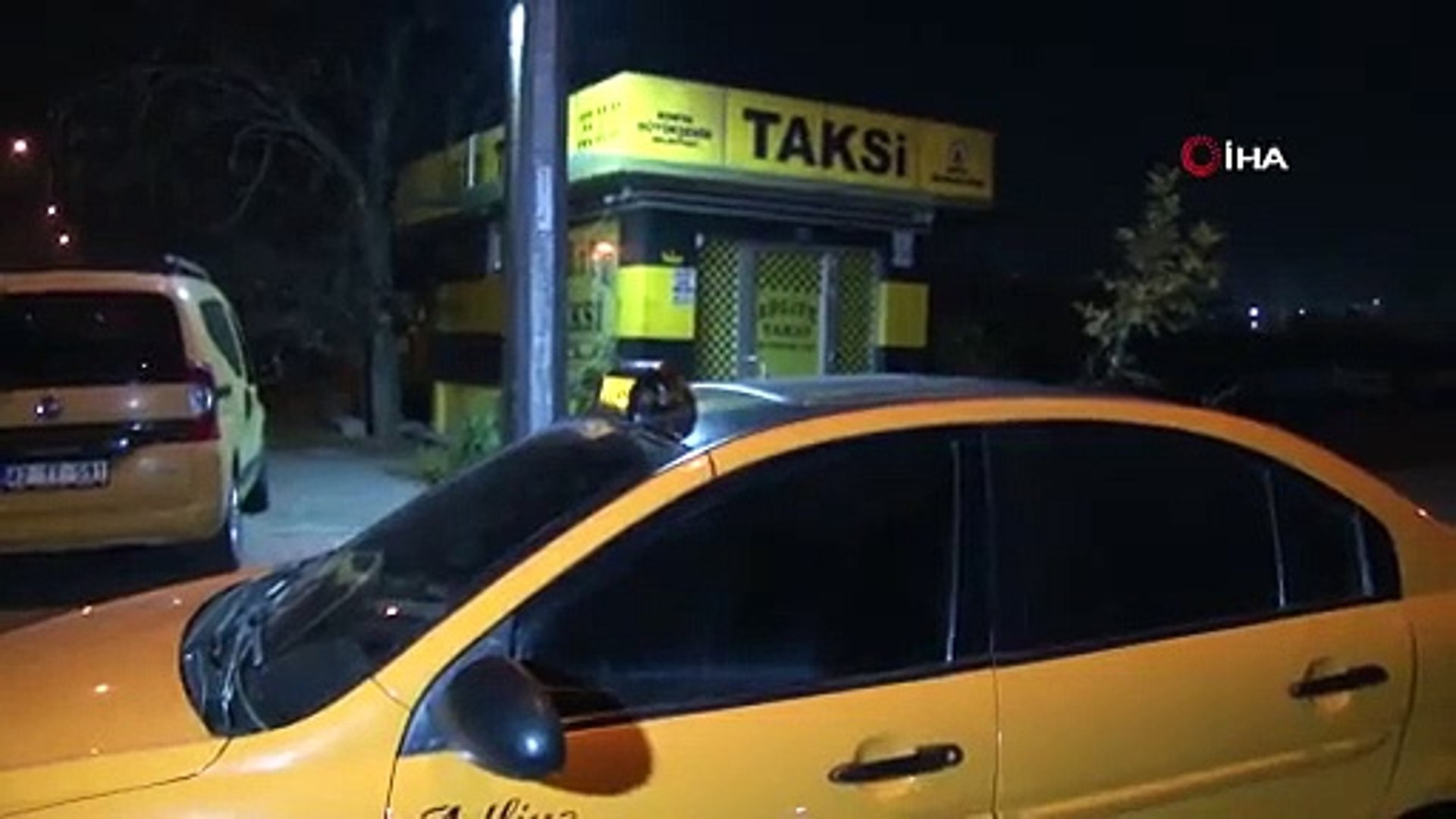 Taksicilere sopalı saldırı kamerada