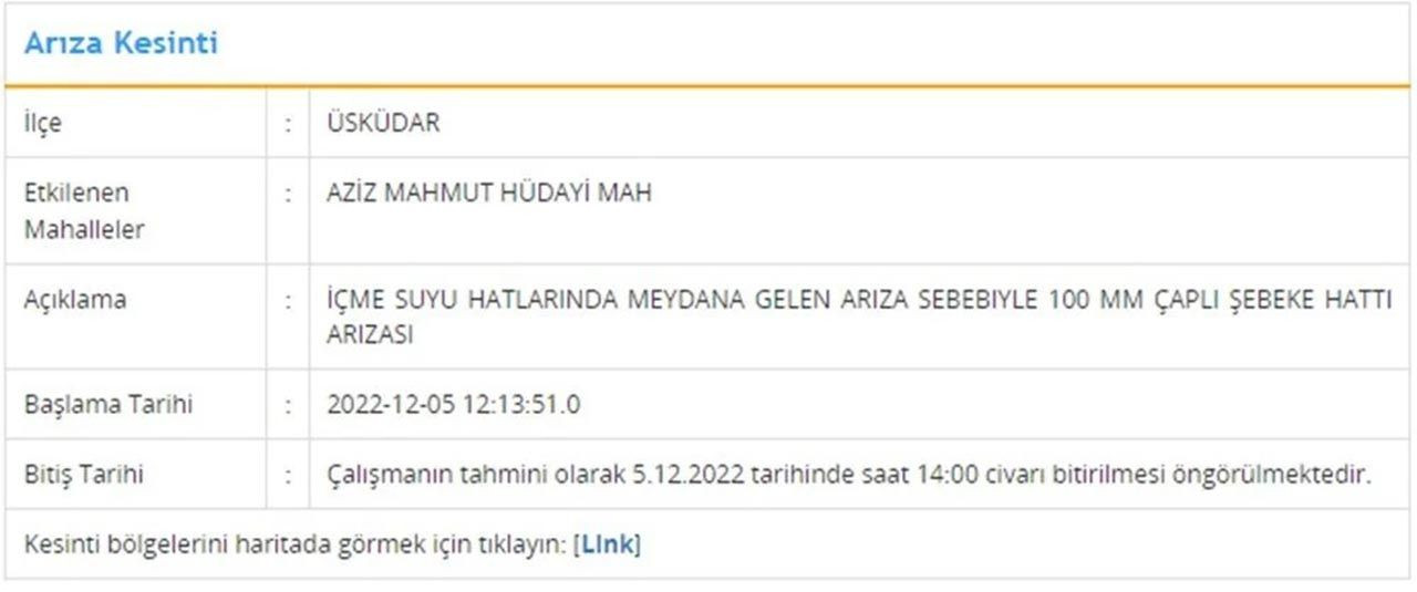 İstanbullular dikkat! 5 saatlik su kesintisi yapılacak - Resim: 3