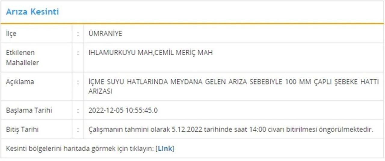 İstanbullular dikkat! 5 saatlik su kesintisi yapılacak - Resim: 4