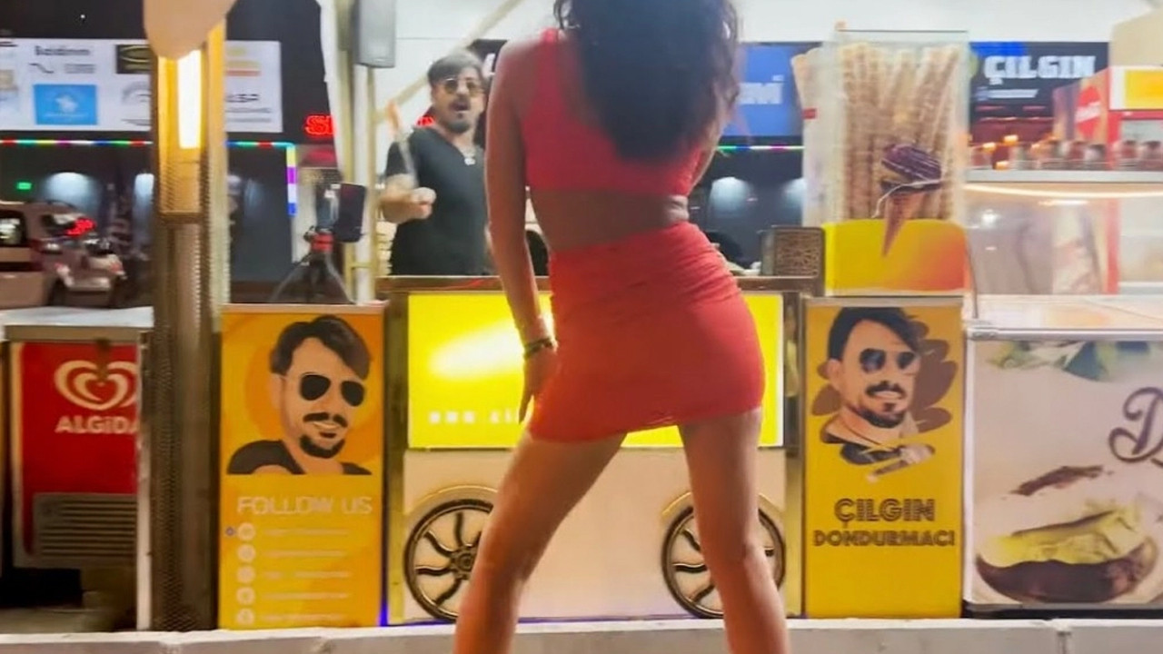 Fenomen çılgın dondurmacı son videosu ile yine olay oldu: Dans için sıraya girdiler