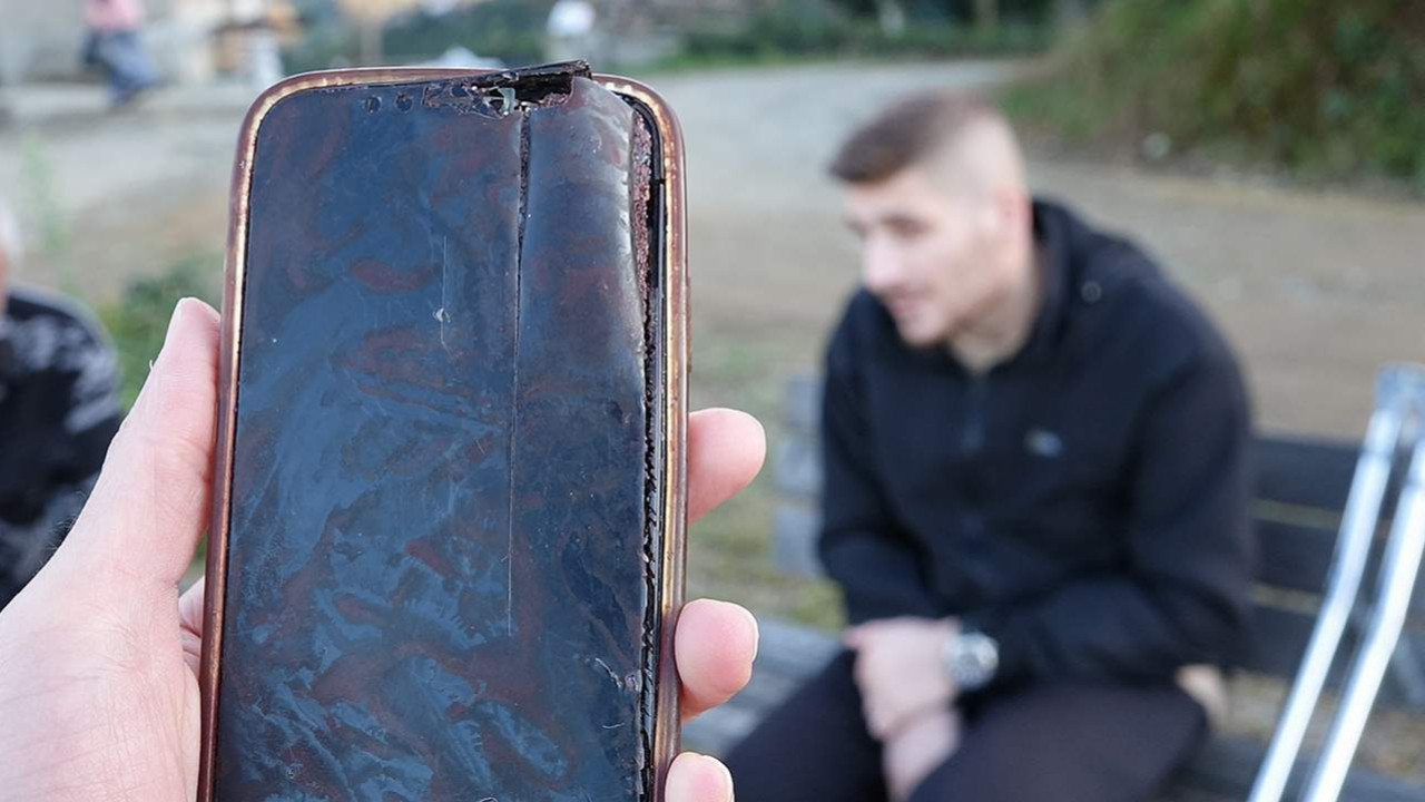 Uzman çavuşu cep telefonu kurtardı