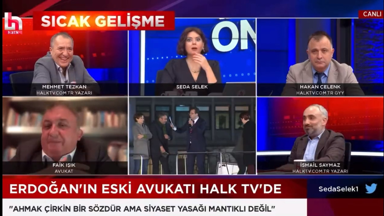 Erdoğan'ın eski avukatı canlı yayında küfrünü son anda tuttu