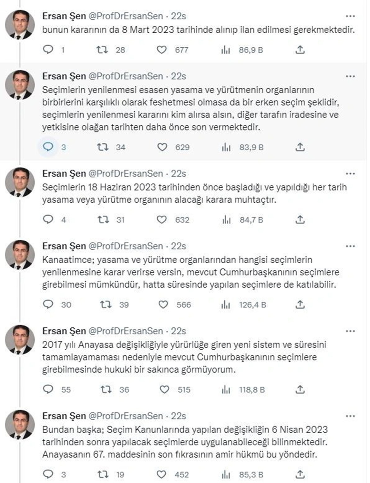 Prof. Dr. Ersan Şen: Seçimlere barajsız girilecek