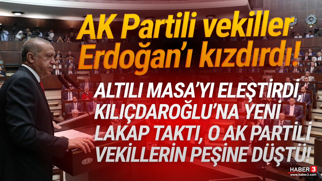 Erdoğan'dan AK Partili vekillere çok sert tepki