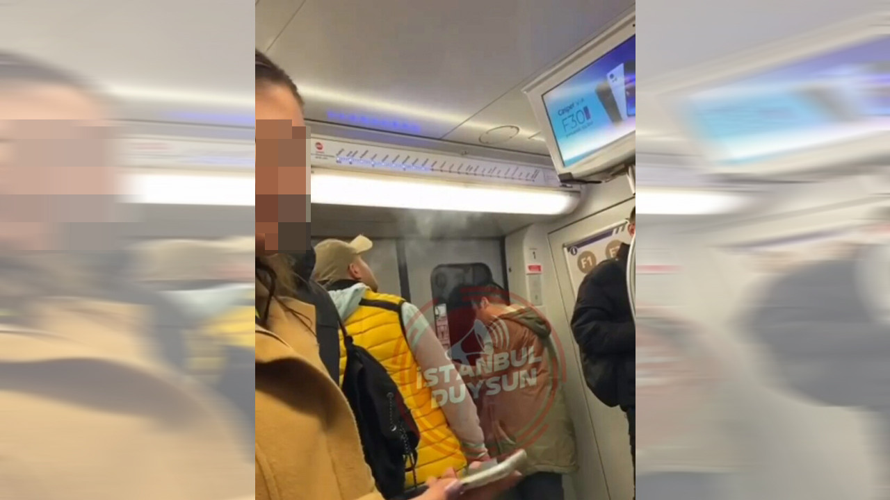 Metroda akıl almaz tartışma; sigarasını yakıp küfür yağdırdı