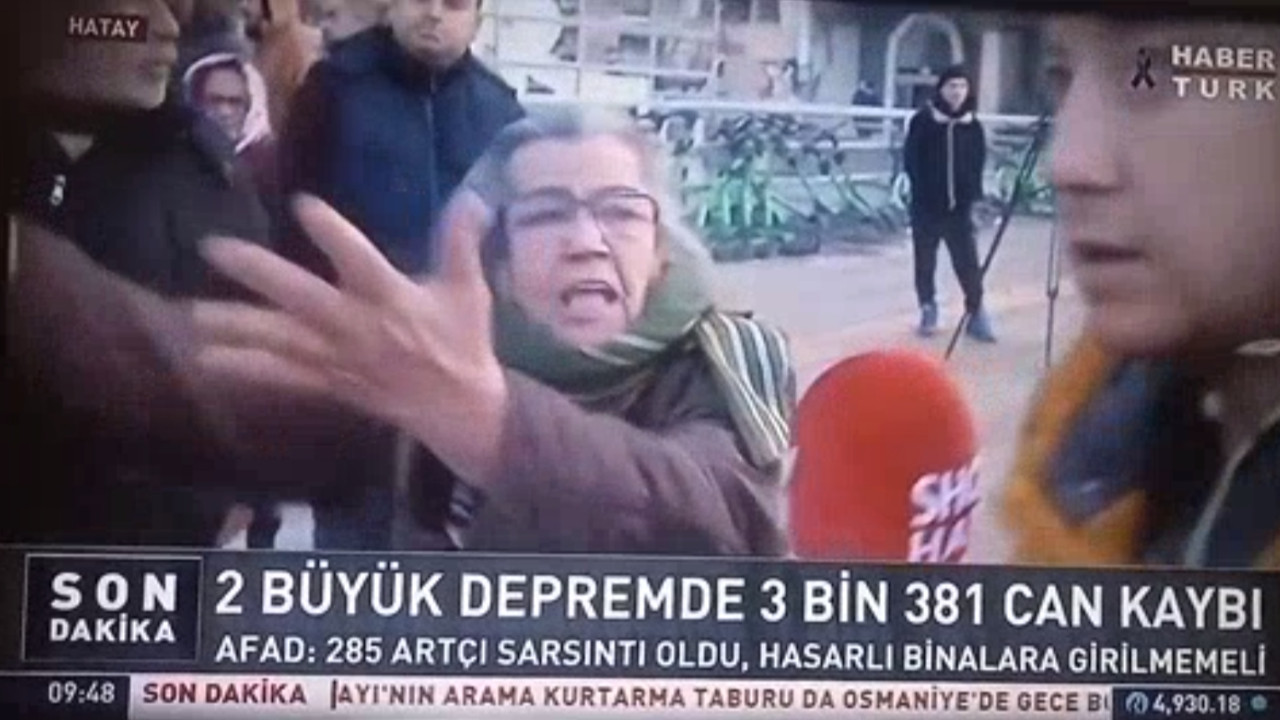 Acılı depremzedeye bir muhabir ayıbı daha! Ayıptır, ayıp!