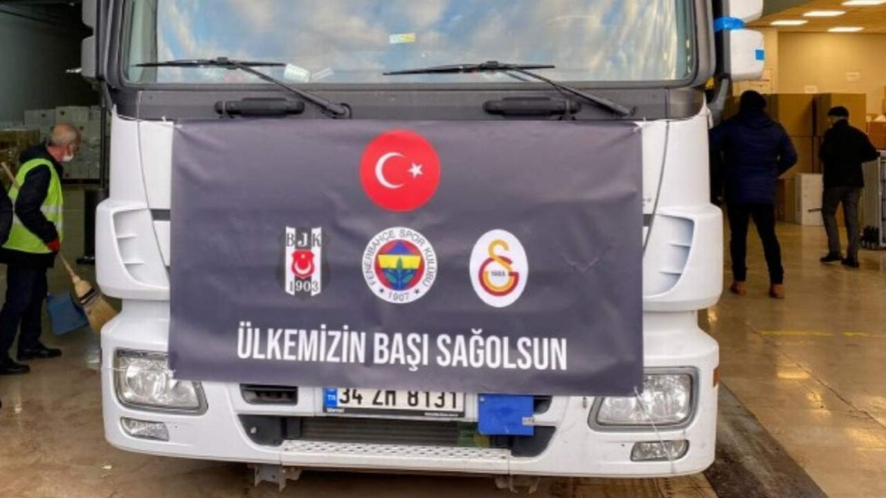 Beşiktaş, Fenerbahçe ve Galatasaray’dan güç birliği: Dostluk TIR'ları yola çıktı