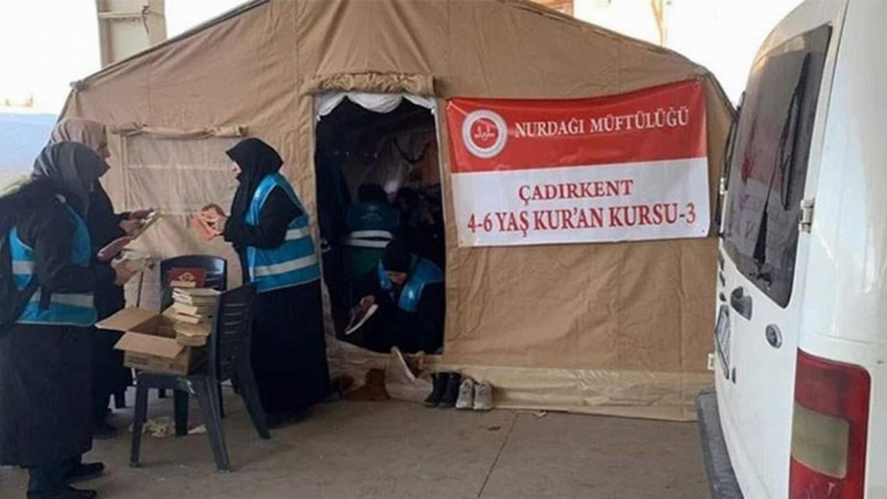 Çadır kentte 4-6 yaş Kuran kursu açıldı