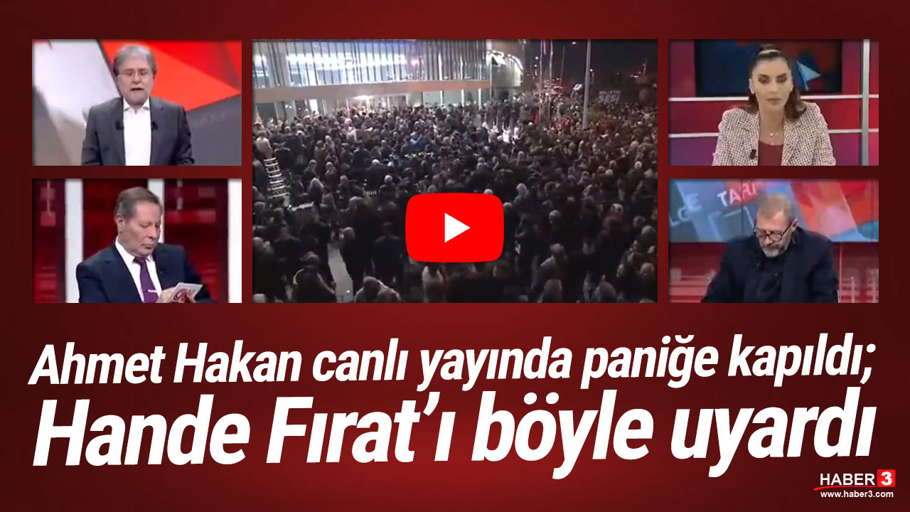 Ahmet Hakan canlı yayında paniğe kapıldı; Hande Fırat'ı böyle uyardı