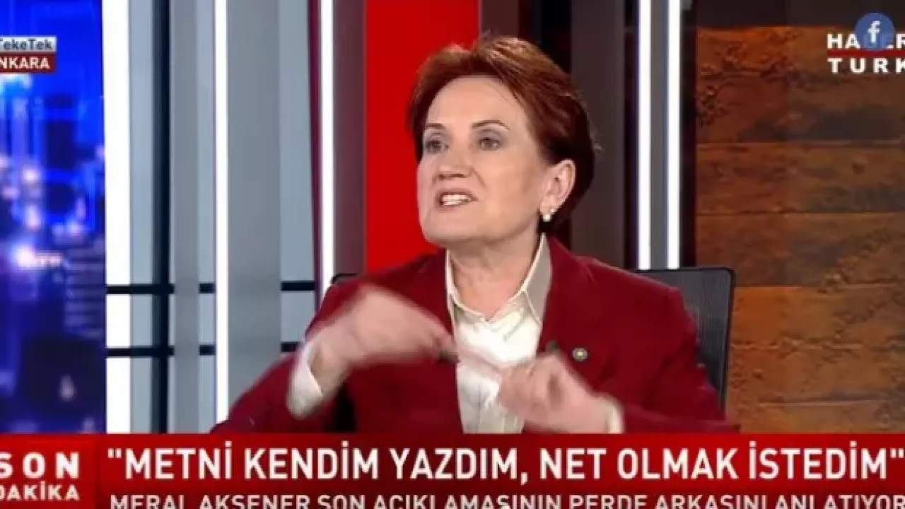 Meral Akşener masadan neden kalktığını böyle açıkladı