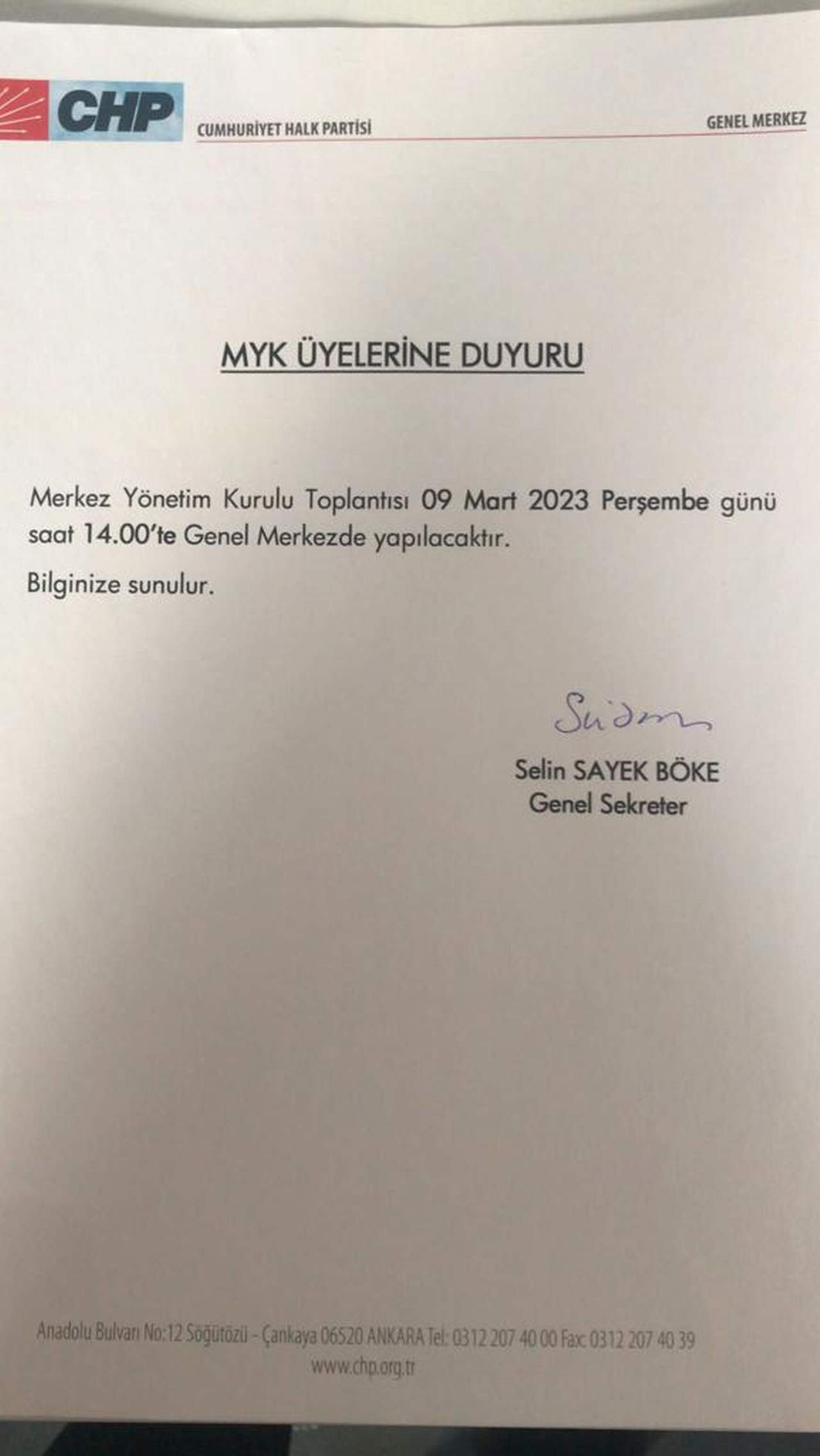 CHP MYK toplanıyor, milletvekilliği için başvurular başlıyor