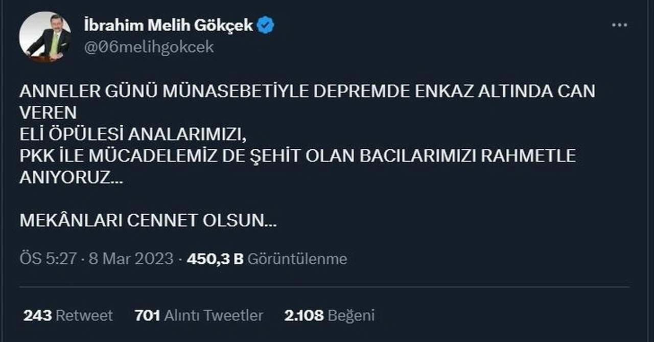 Gökçek Kadınlar Günü yerine bakın neyi kutladı