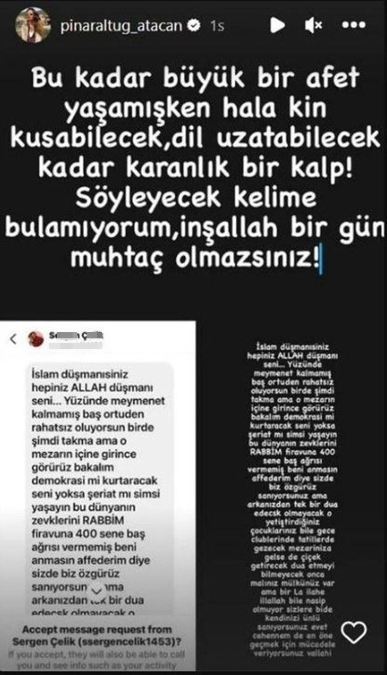 Pınar Altuğ'a çok çirkin taciz! Sosyal medyadan ifşa etti