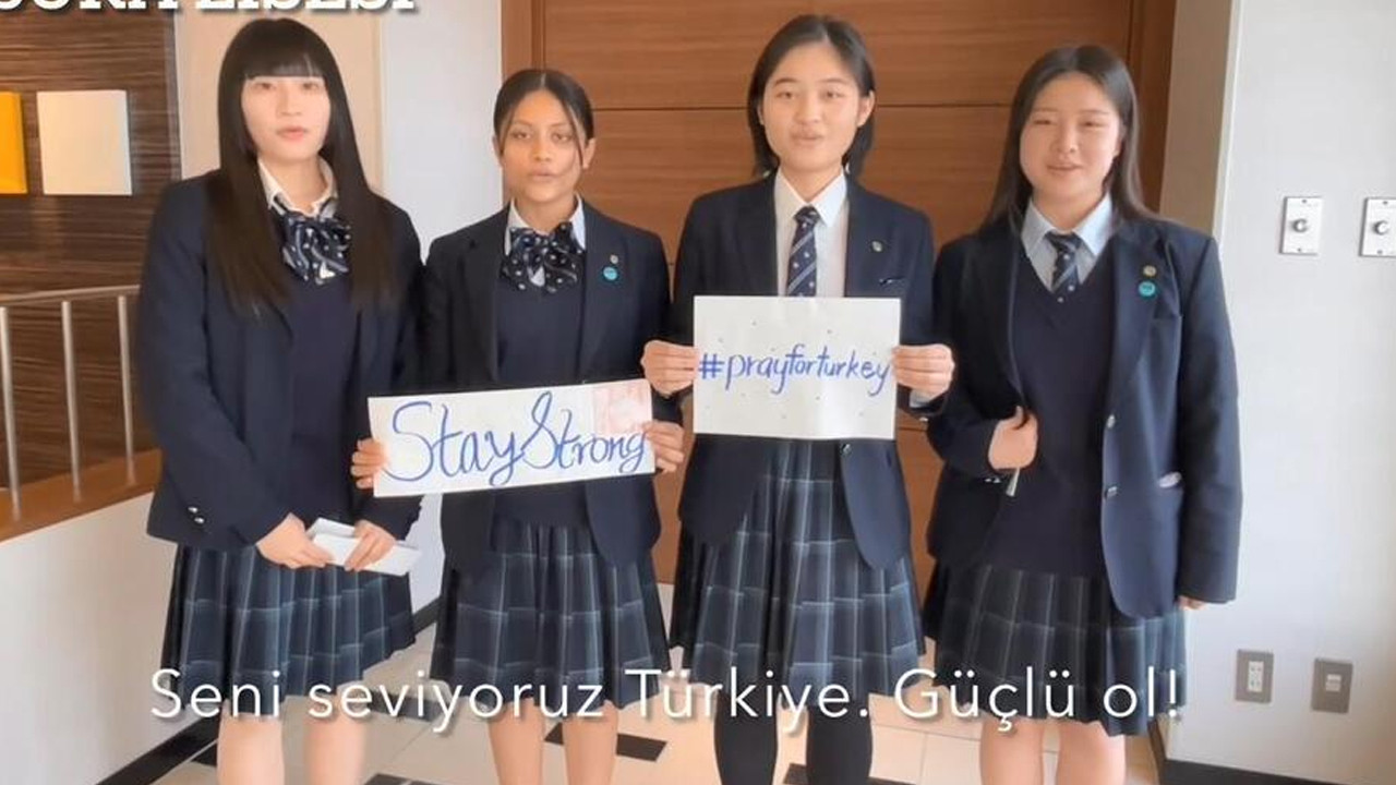 Japonya’daki öğrencilerden depremzedelere destek