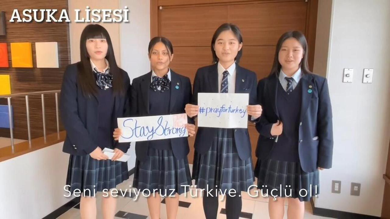 Japonya’daki öğrencilerden depremzedelere destek