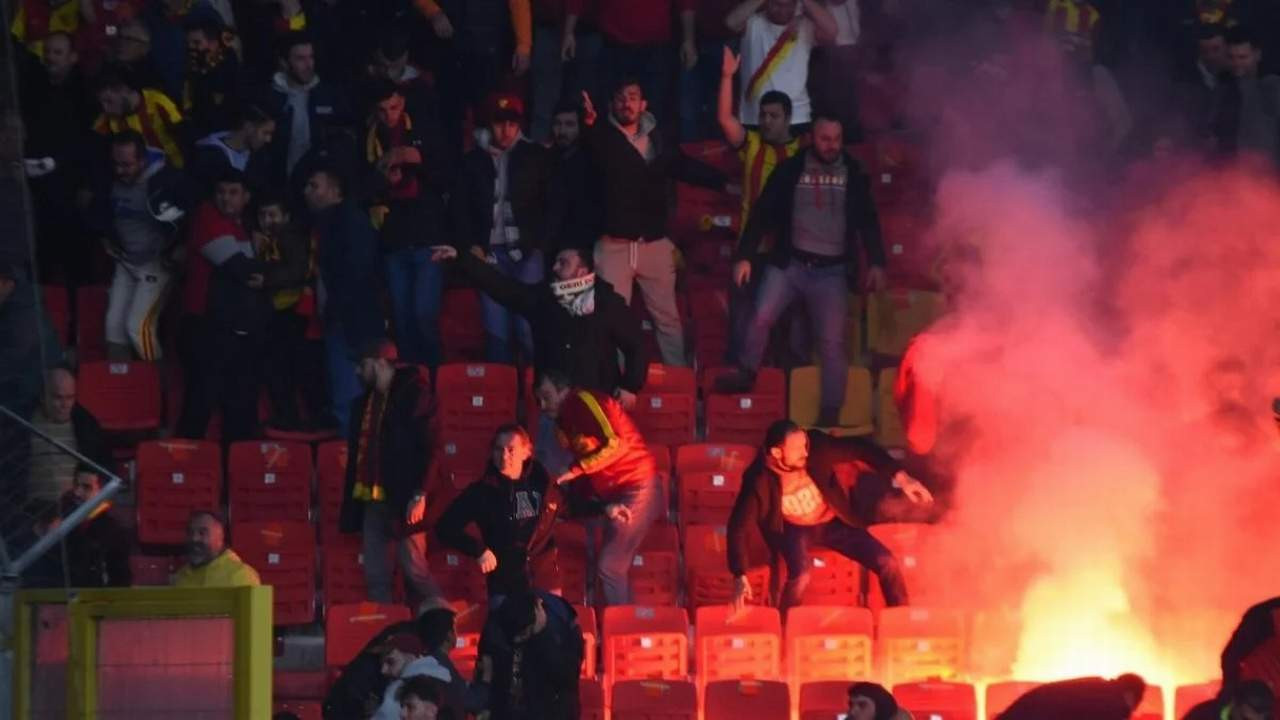 Derbide meşaleyi fırlatan zanlı: ''Bir anda elimden kaydı''