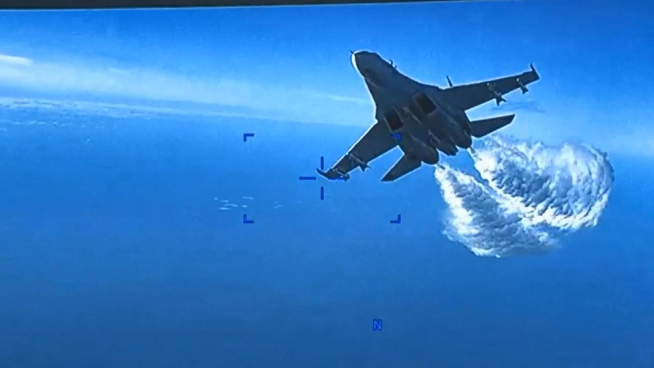 ABD görüntüleri paylaştı! Rus uçağı İHA'yı böyle düşürdü