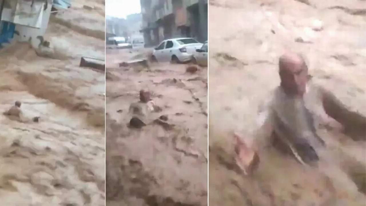 Selde mucize kurtuluş! Çamurun içinde sürüklenirken görüntülenmişti...
