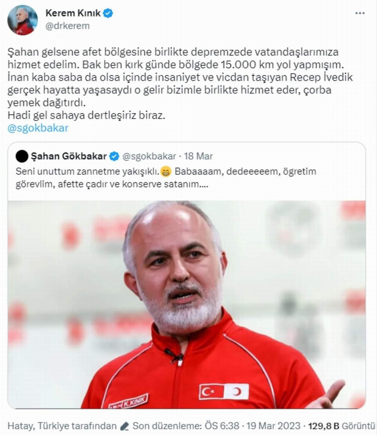 Kızılay Başkanı Kınık'ın Recep İvedik paylaşımı tepki çekti, Tweet'i sildi