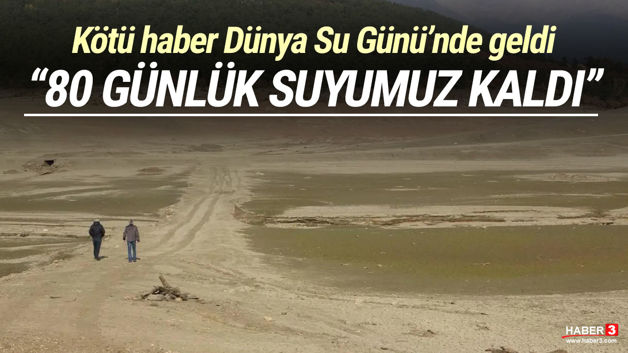 Kötü haber Dünya Su Günü'nde geldi! Vali açıkladı: 80 günlük suyumuz kaldı