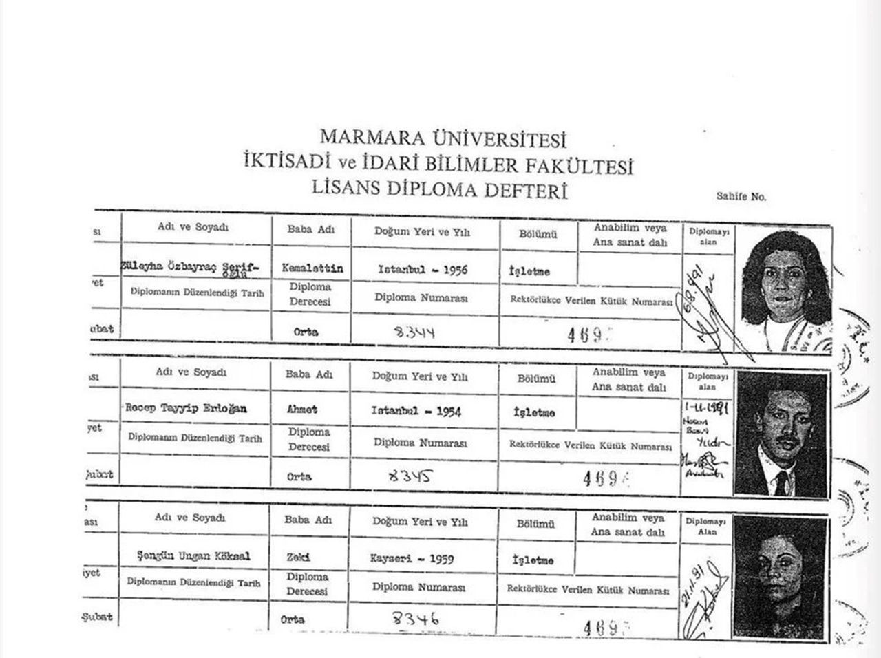 Erdoğan'ın mezuniyet belgeleri yayınlandı - Resim: 2