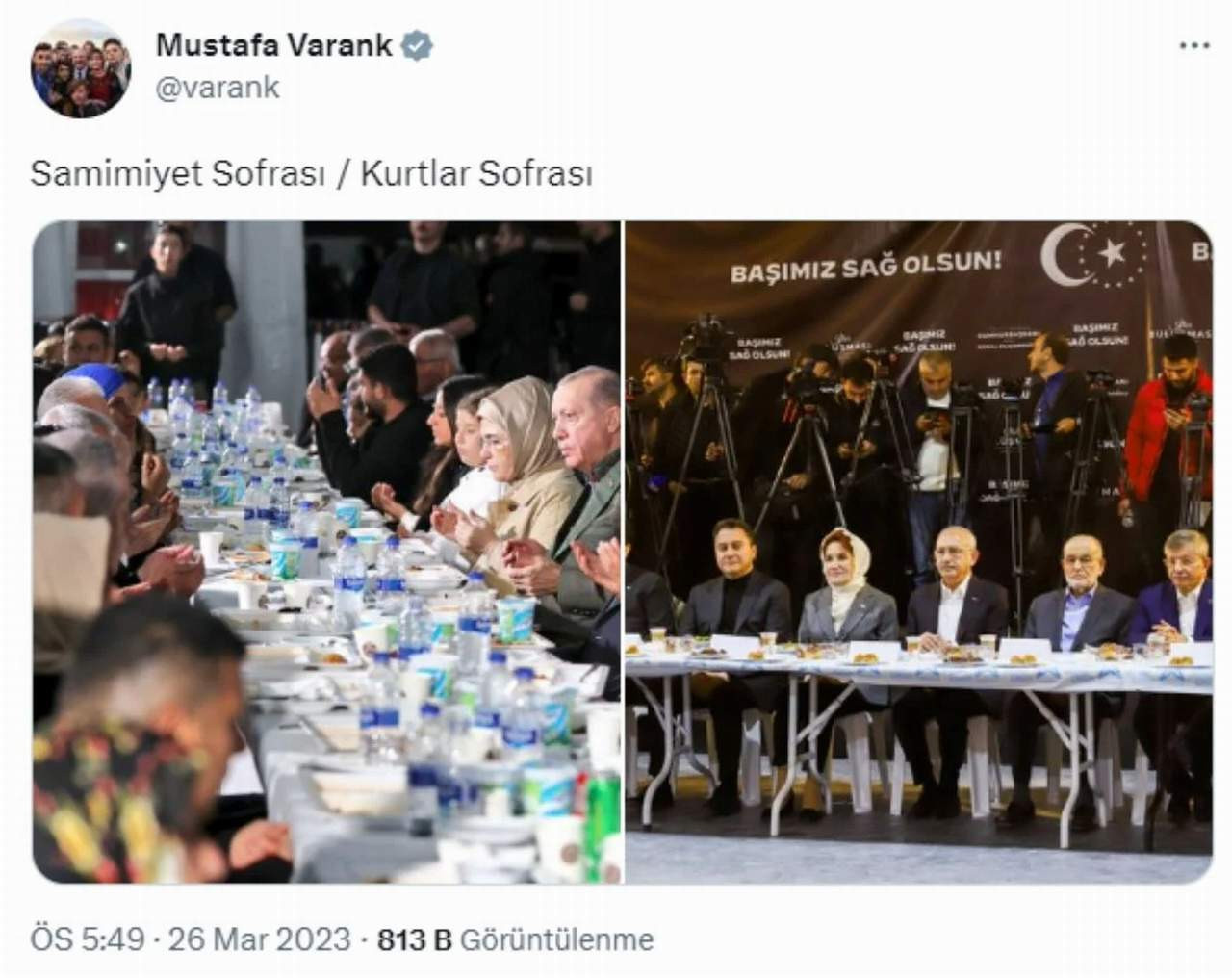 Millet İttifakı'nın sofrası için "Kurtlar Sofrası" diyen Sanayi ve Teknoloji Bakanı Varank'a sosyal medyadan tepki yağdı.