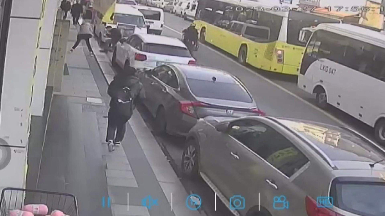 İstanbul'da genç kadına güpegündüz silahlı saldırı kamerada