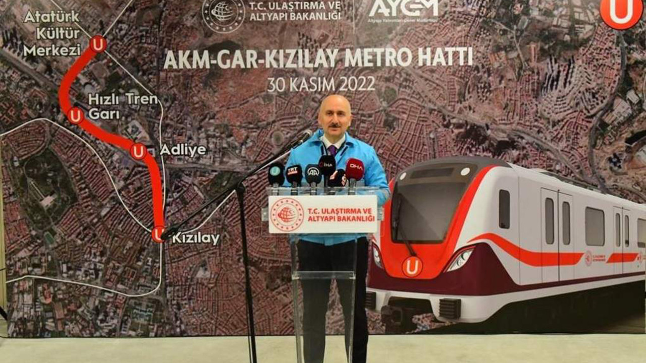 AKM-Gar Kızılay metrosunda tüm imalatlar tamamlandı