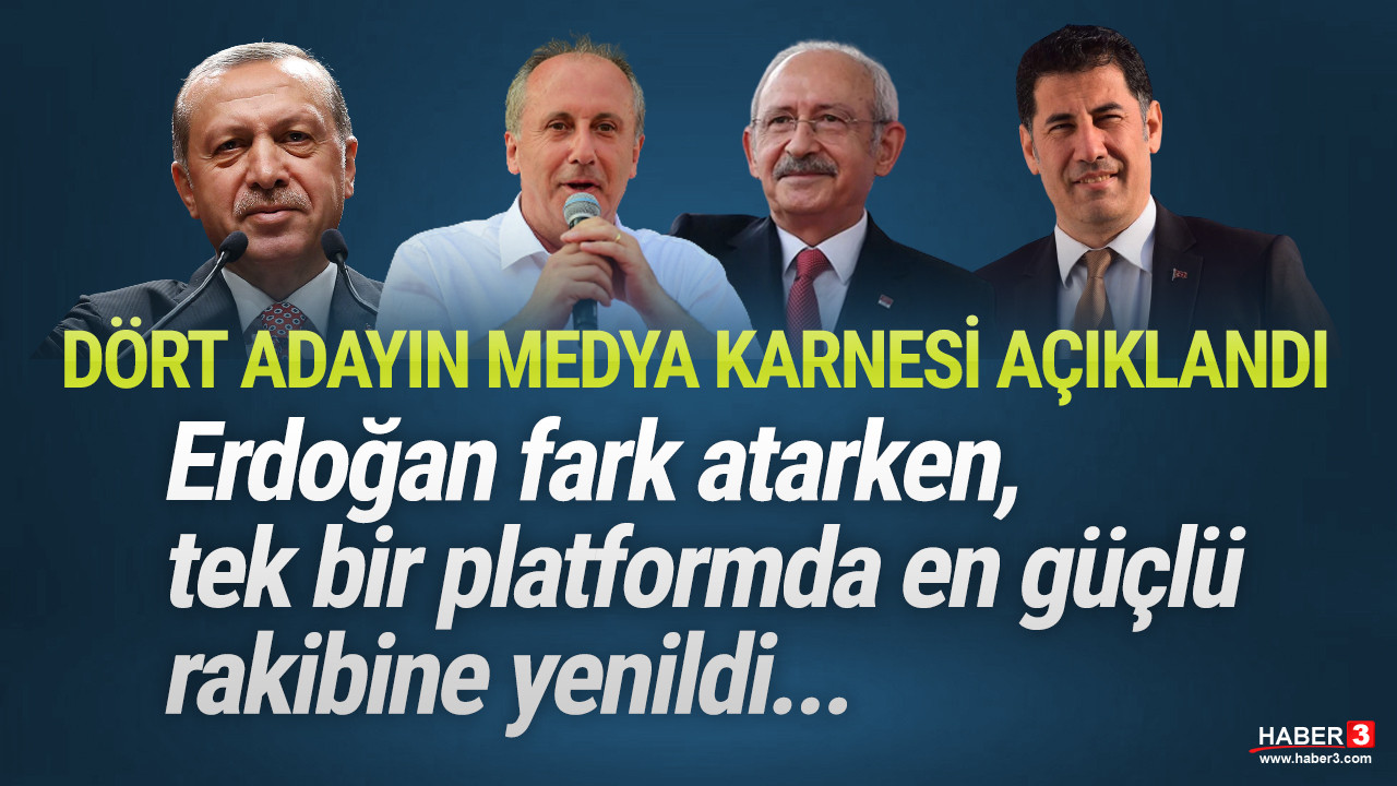 4 adayın medya karnesi açıklandı: Kim ne kadar haber oldu ?