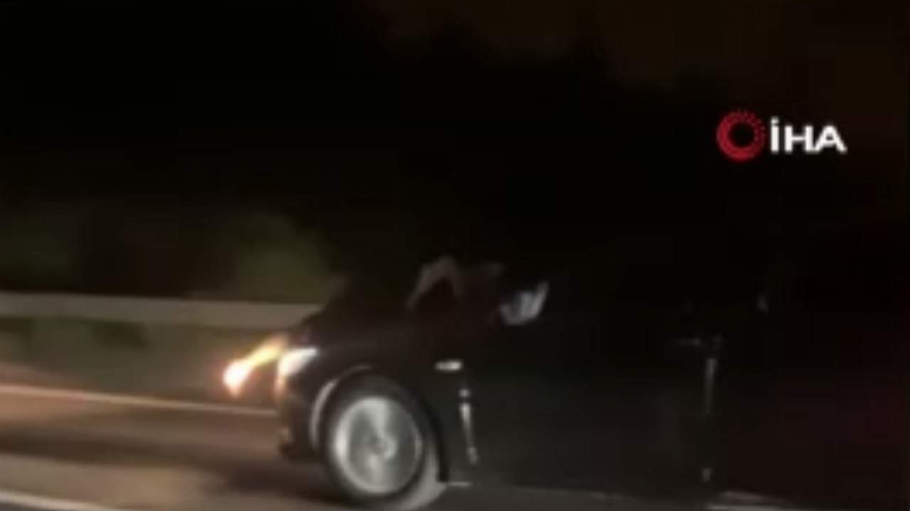 Bir anne oğlunu kurtarmak için kaput üstünde kilometrelerce yol gitti
