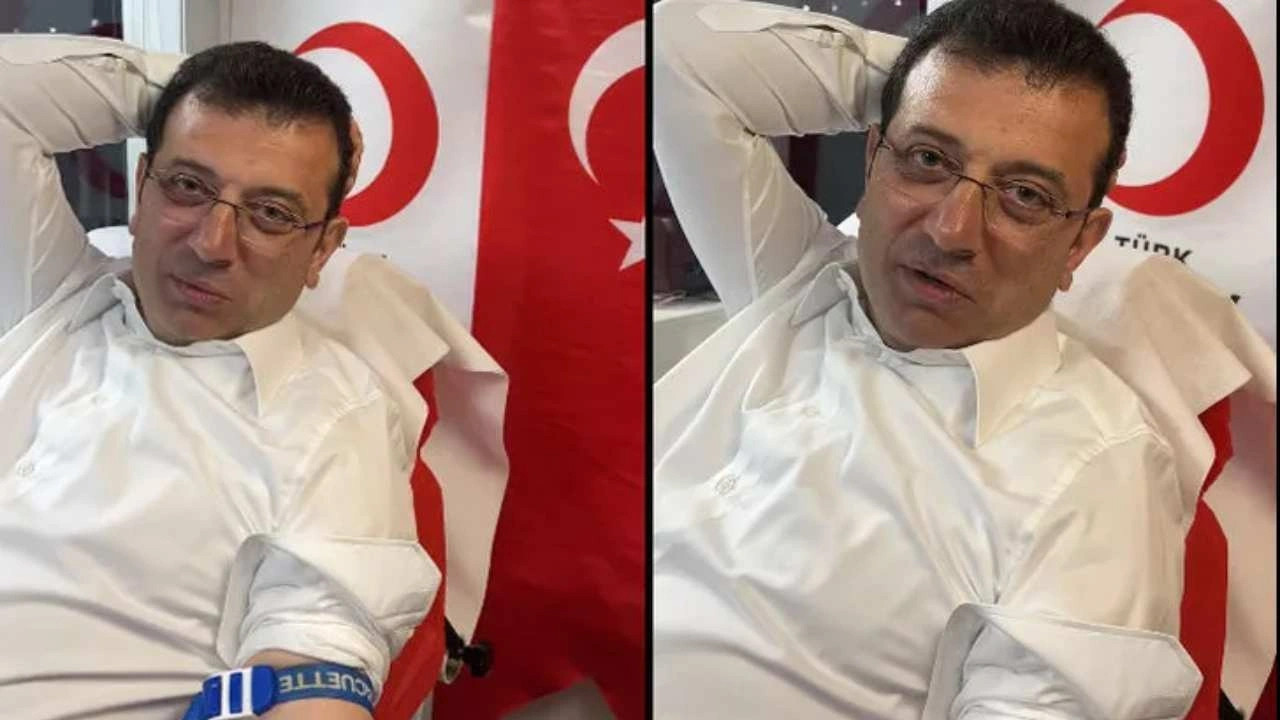 İmamoğlu kan bağışı yaptı
