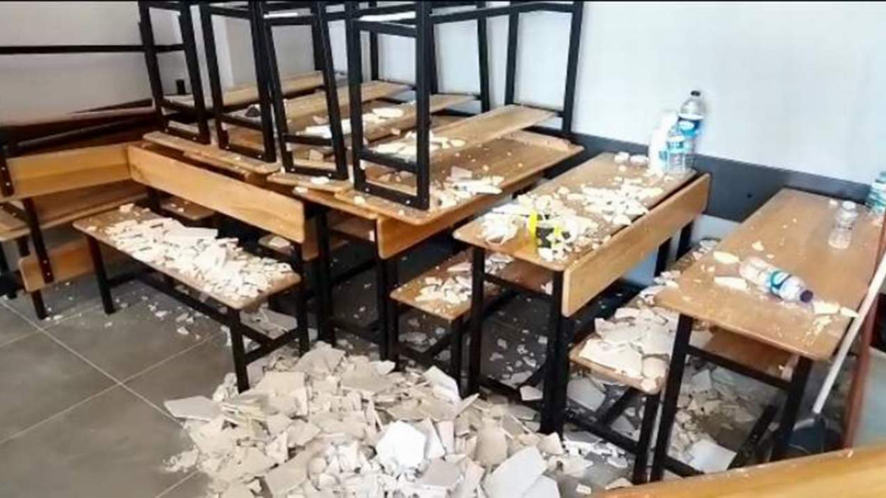 İstanbul'da oy kullanımı sırasında okulun tavanı çöktü
