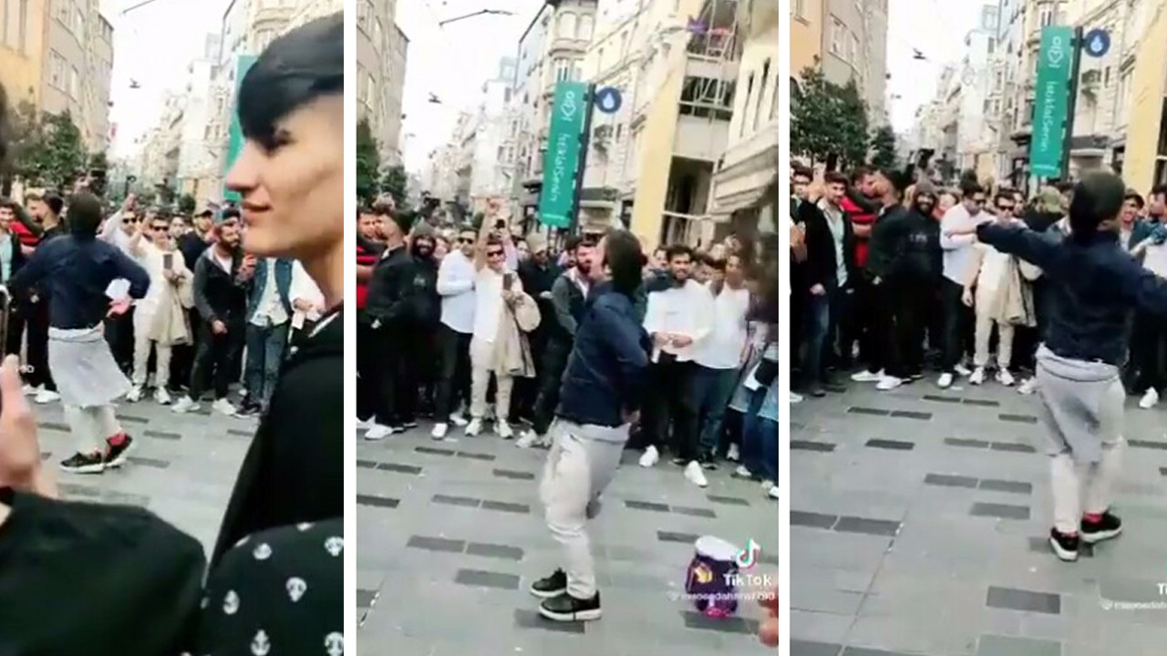 Taksim'de tepki çeken Afgan dansı!