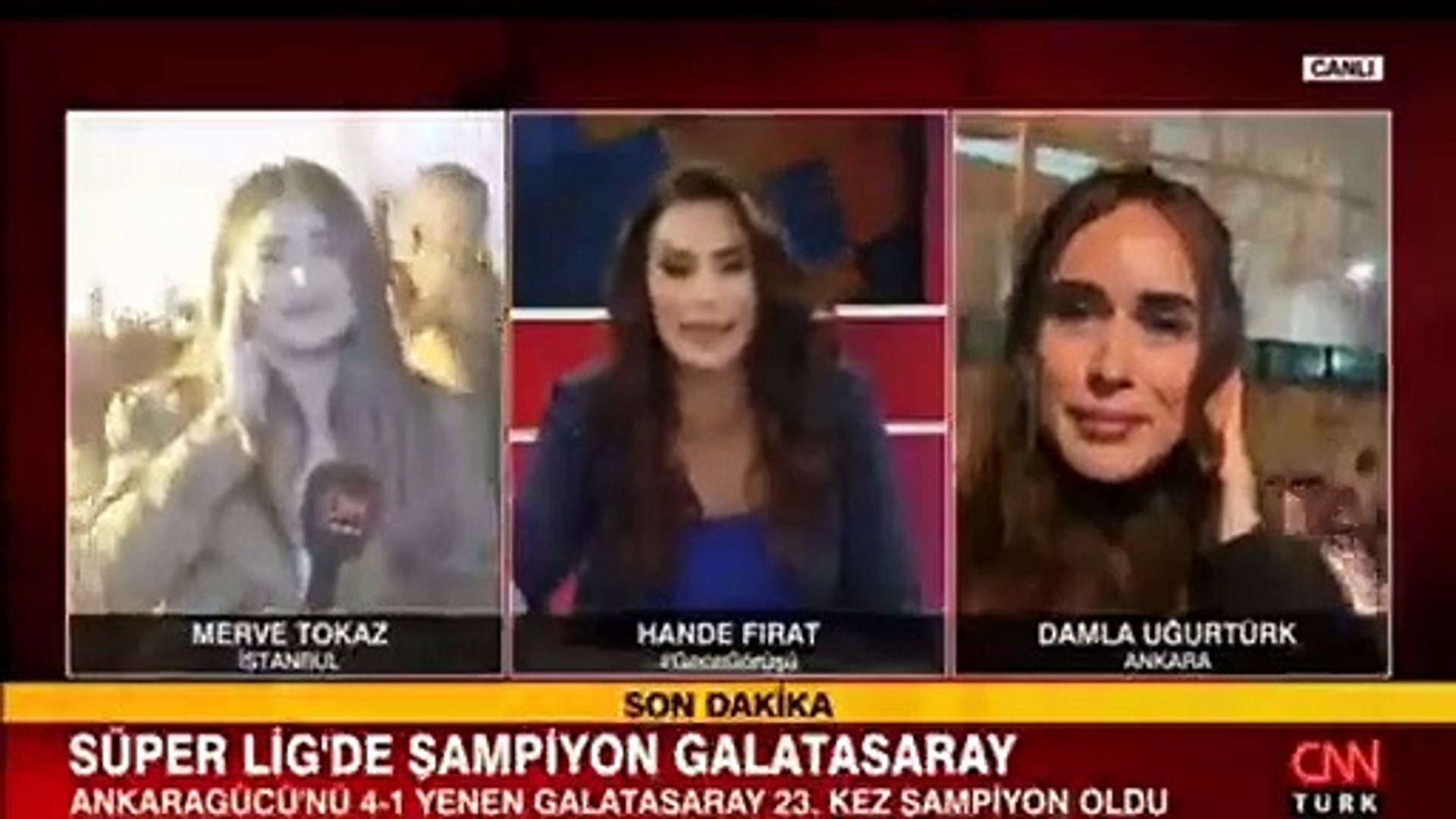 CNN Türk'te küfürlü tezahürat şoku! Hande Fırat'ın zor anları
