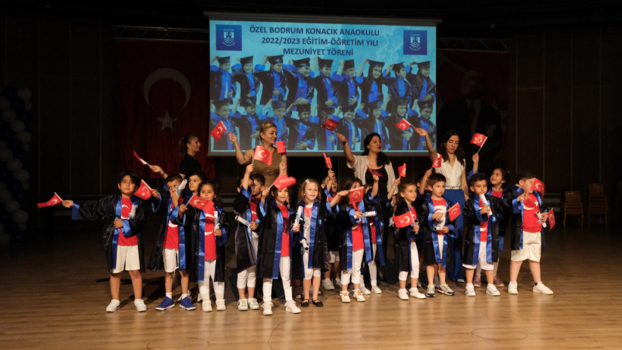 Özel Bodrum Konacık Anaokulu'nda ikinci mezunlar