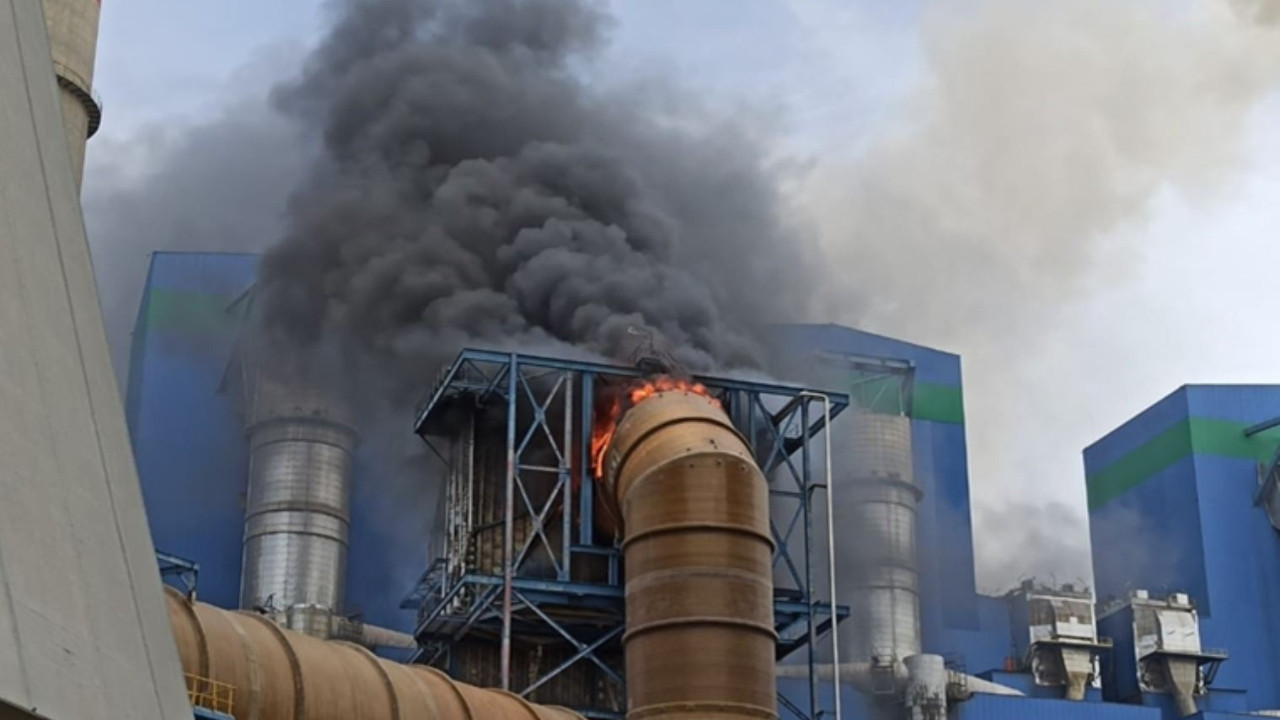 Türkiye'nin en büyük termik santralinde yangın paniği