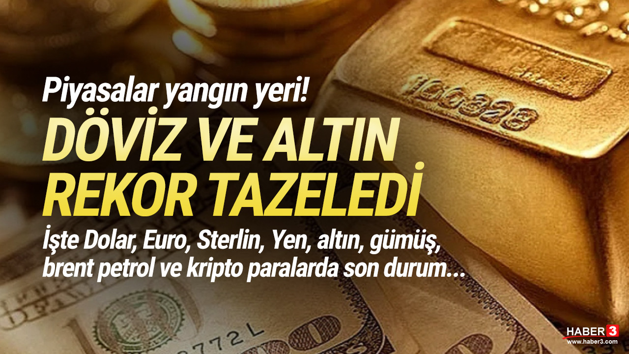 Dolar, Euro ve altın fiyatları rekor tazeledi