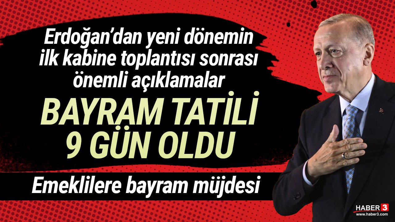 Erdoğan açıkladı: Kurban Bayramı tatili 9 gün oldu
