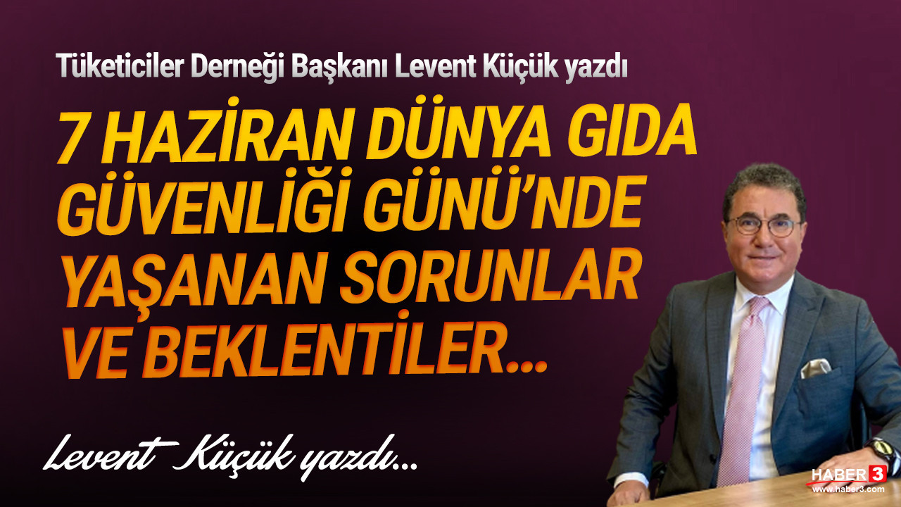Tüketiciler Derneği (TÜDER) Genel Başkanı Levent Küçük yazdı: 7 Haziran Dünya Gıda Güvenliği Günü’nde yaşanan sorunlar ve beklentiler