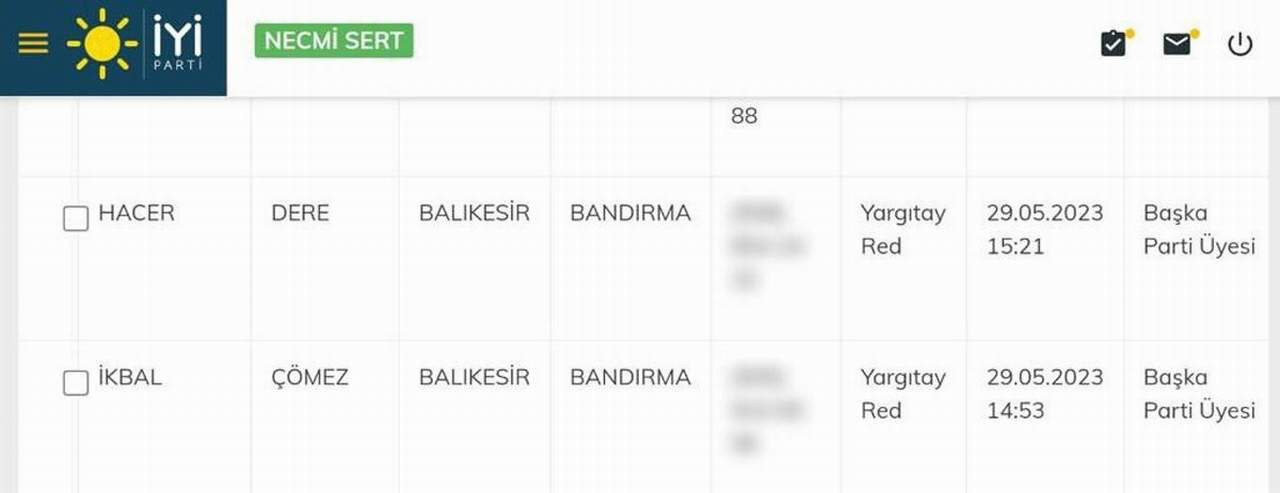 İYİ Parti Balıkesir Milletvekili Turhan Çömez, annesi ve ablasının kimlik bilgilerinin ele geçirilerek AK Parti'ye sahte parti üyesi yapıldığını söyledi.