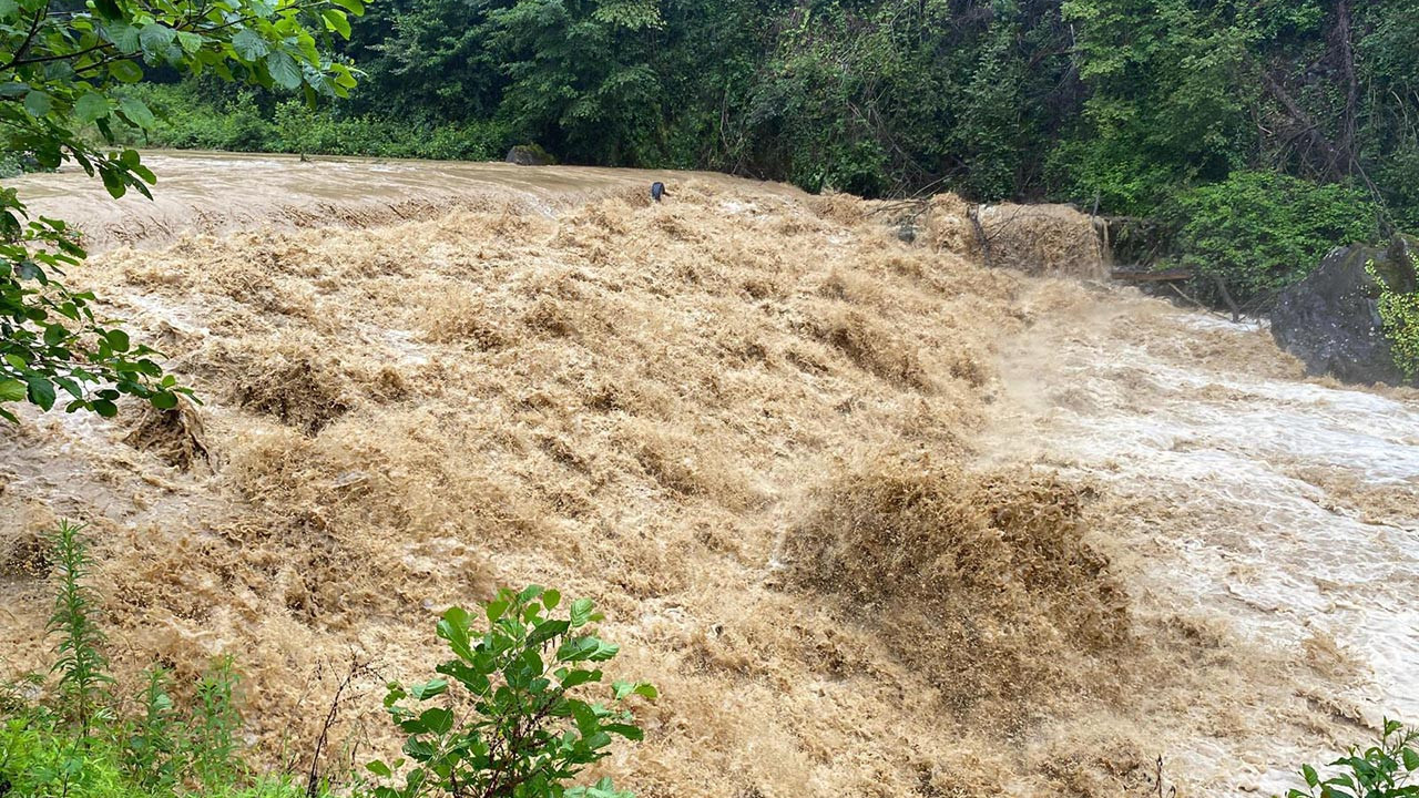 Rize'de kuvvetli sağanak