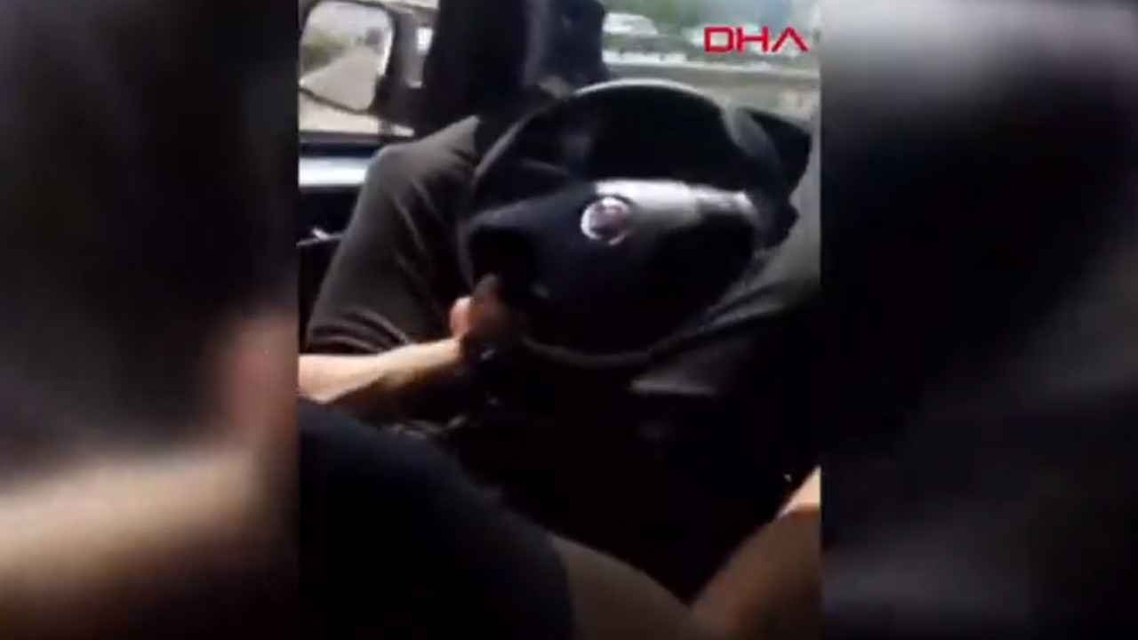 Ellerinin varlığını  bilmeyen sürücü rezaleti kamerada