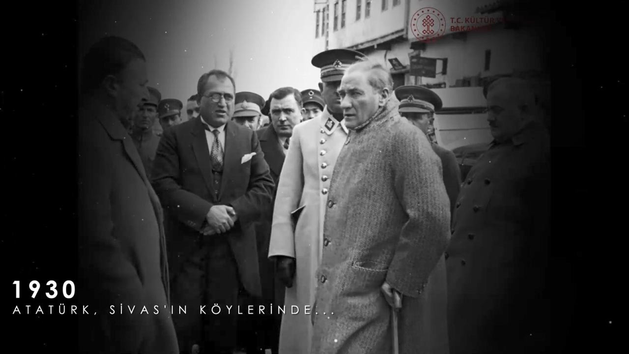 Atatürk'ün arşivden çıkan görüntüleri yayınlandı
