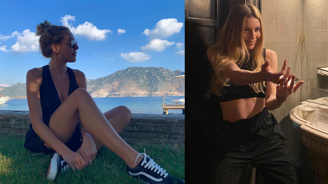 Sinem Kobal tatil pozlarına devam ediyor