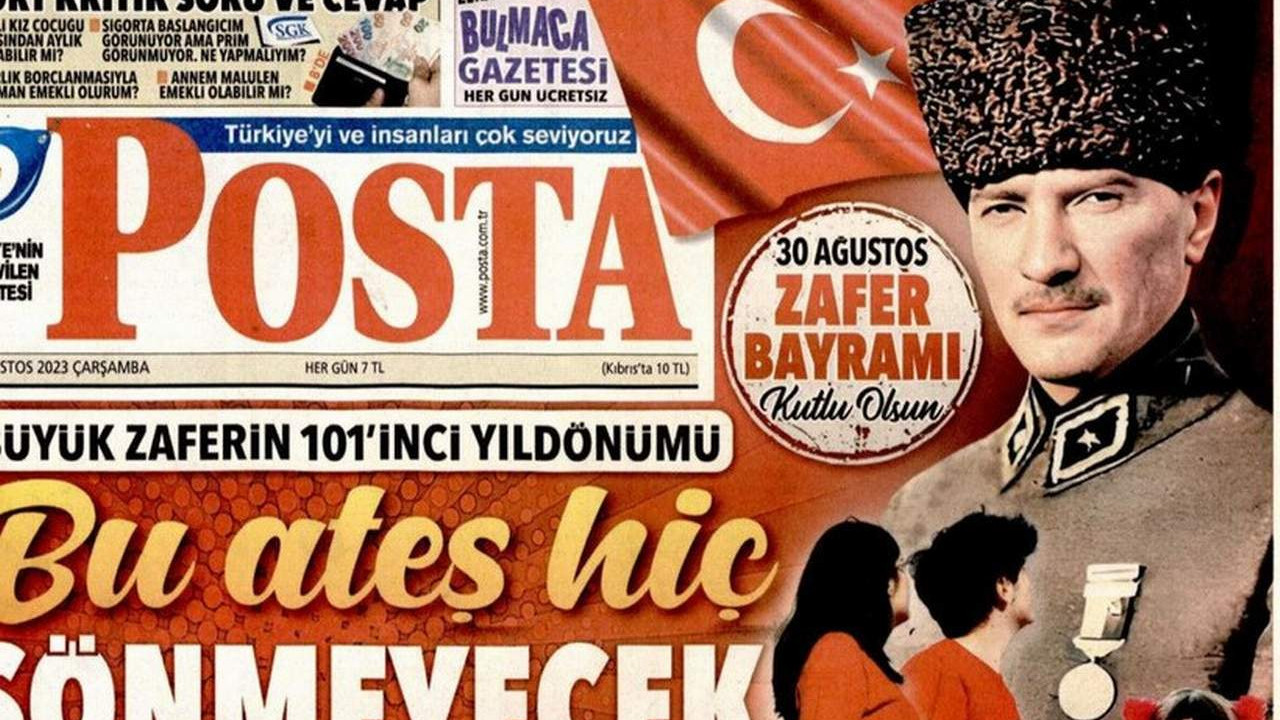 Posta gazetesinde tepki çeken Atatürk fotoğrafı