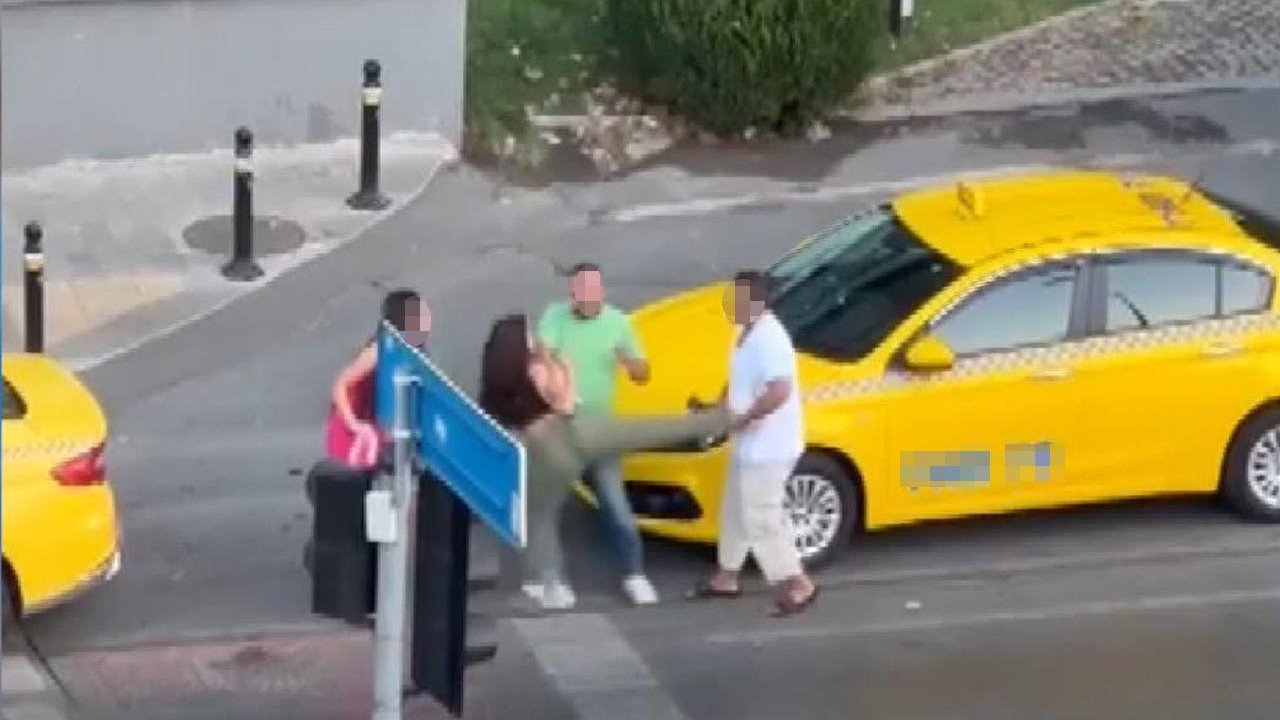 İstanbul'da taksici ile iki kadın birbirine girdi