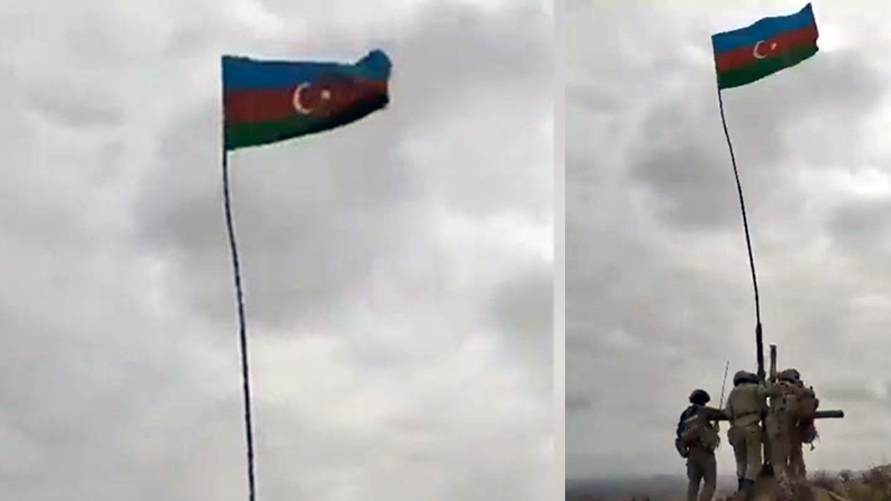 Karabağ'da artık Azerbaycan bayrağı dalgalanıyor